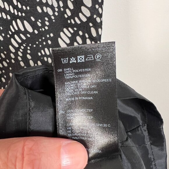 Reiss Janella Ruched Dress Size 4 Black Bonded Lace Career Event Wedding Guest - Picture 10 of 10